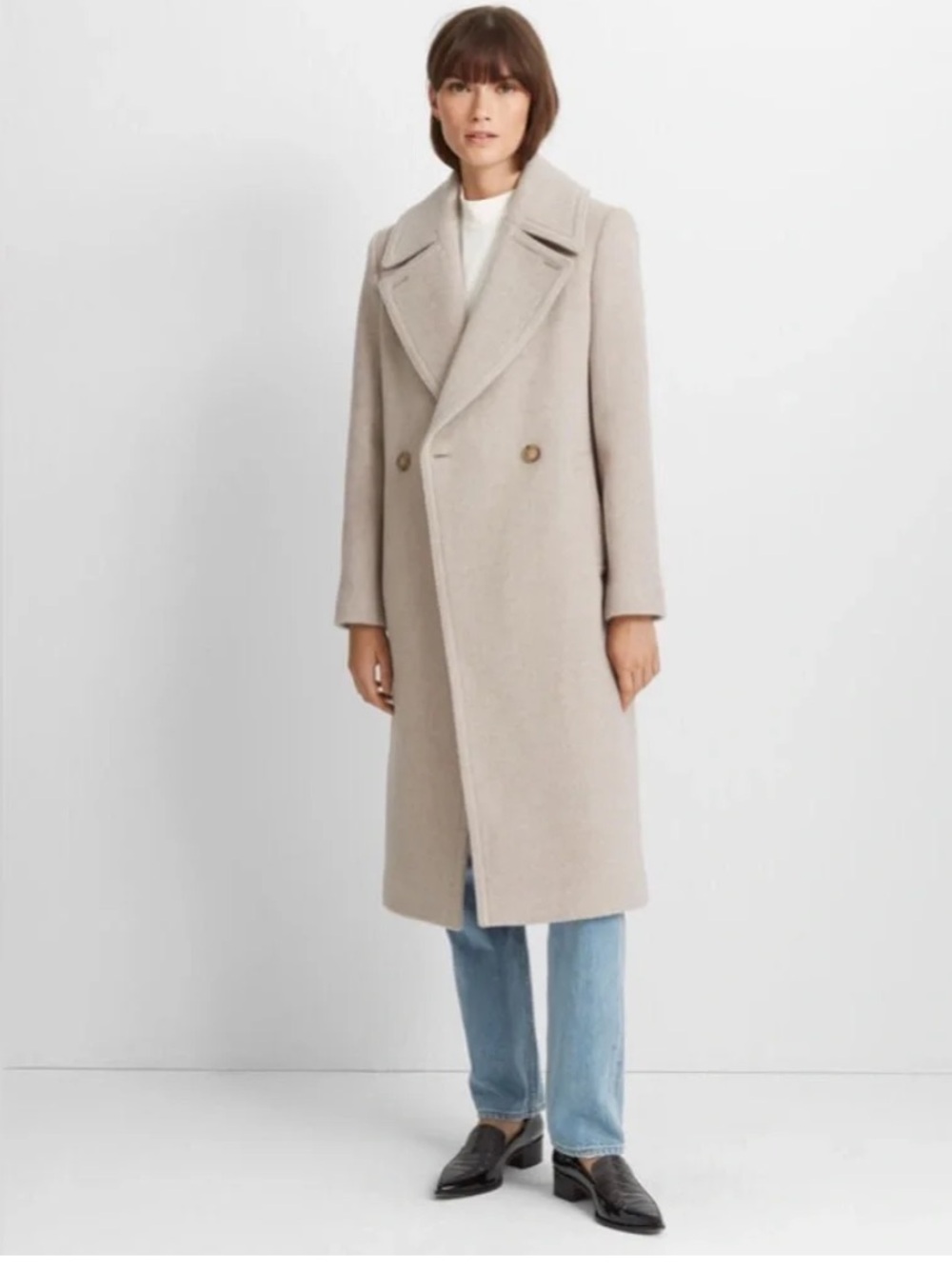 Club Monoco Daylina Coat in Almond- Long Wool Coat
